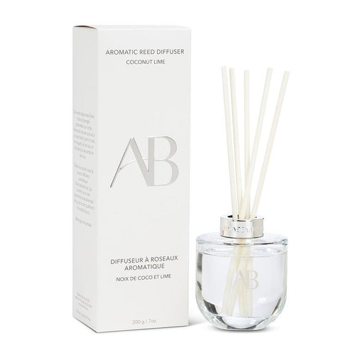 Coconut Lime Reed Diffuser with Tropical Citrus Scent by Aromabotanical