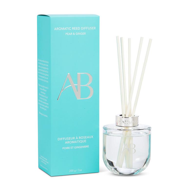 Pear Ginger Reed Diffuser with Crisp Pear & Warming Ginger Scent by Aromabotanical