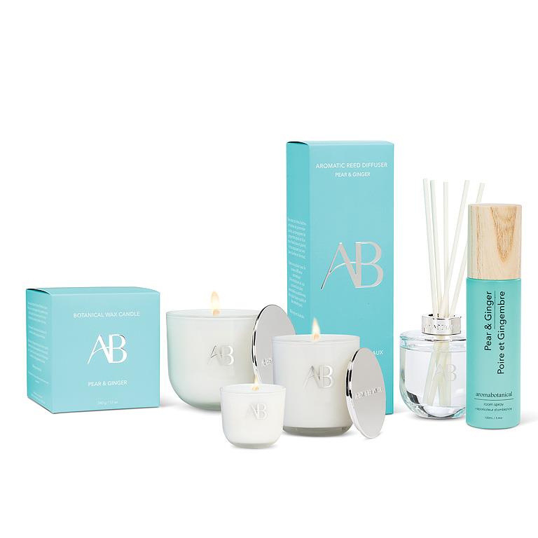 Vaporisateur d'ambiance Poire Gingembre avec un parfum Épices Fraîches & Ambre par Aromabotanical