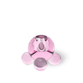 Bougeoir sphère à bulles - Base sphérique en verre de cristal rose