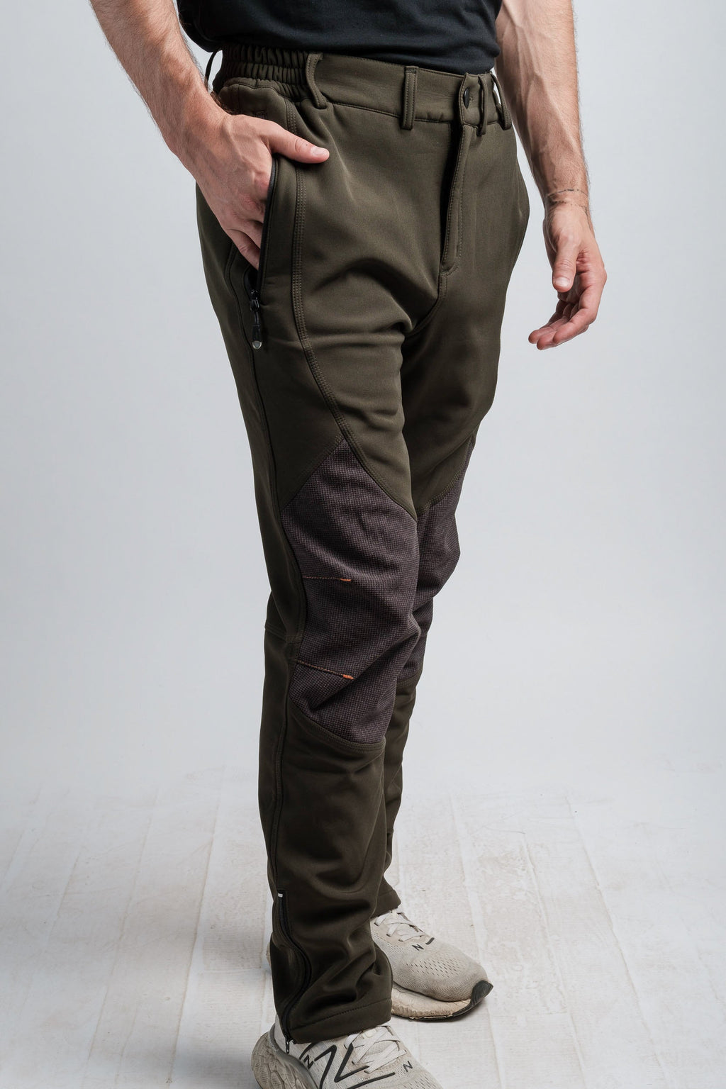 Pantalon d'aventure vert résistant à l'eau pour hommes
