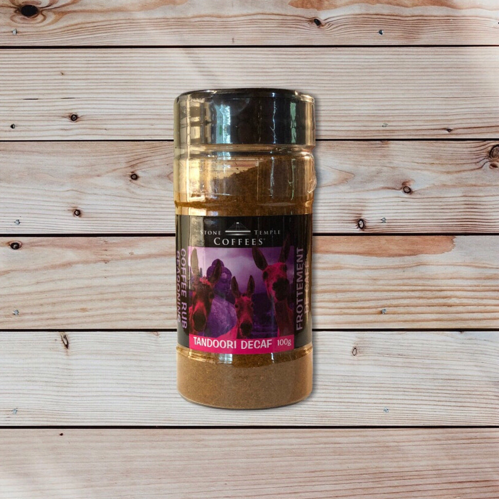 Stone Temple Coffees - Tandoori Decaf Coffee Rub Seasoning, 100g Jar
