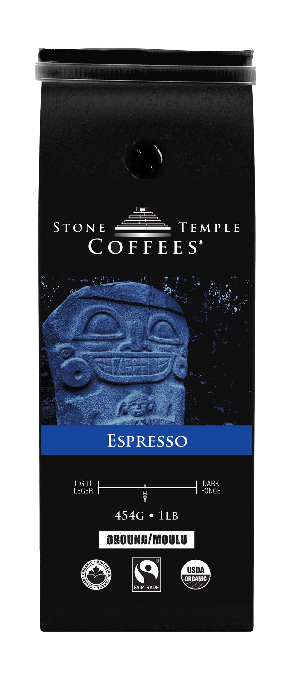 Espresso - Ground, Espresso Roast, Certified Organic OCIA/ Fairtrade Coffee 1lb/454g