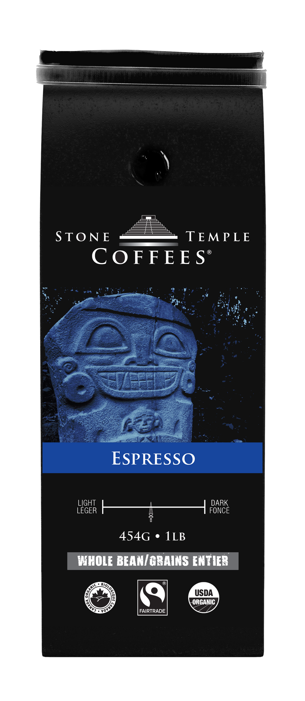 Espresso - Grains Entiers, Torréfaction Espresso, Certifié Biologique OCIA / Café Équitable 454g