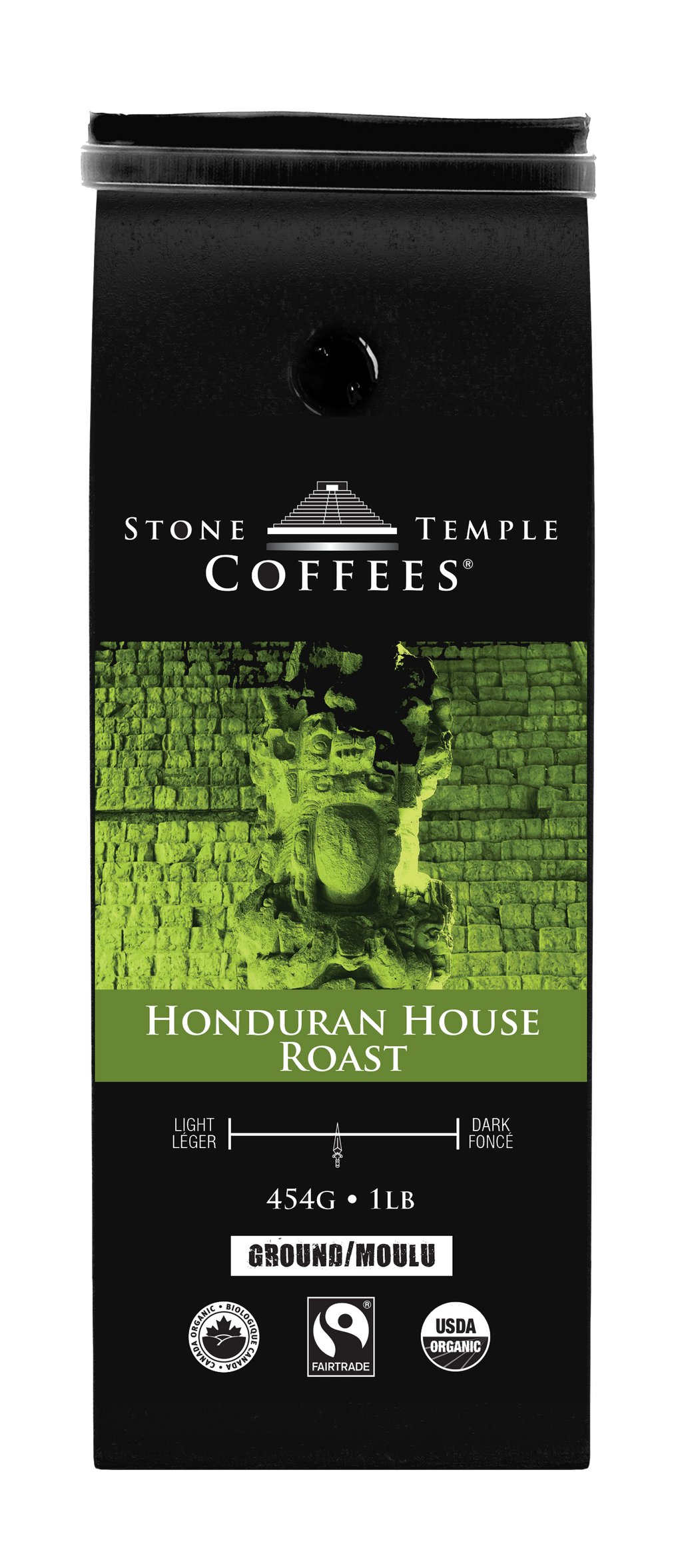 Torréfaction maison du Honduras - moulu, torréfaction moyenne, café certifié biologique OCIA/équitable 454 g