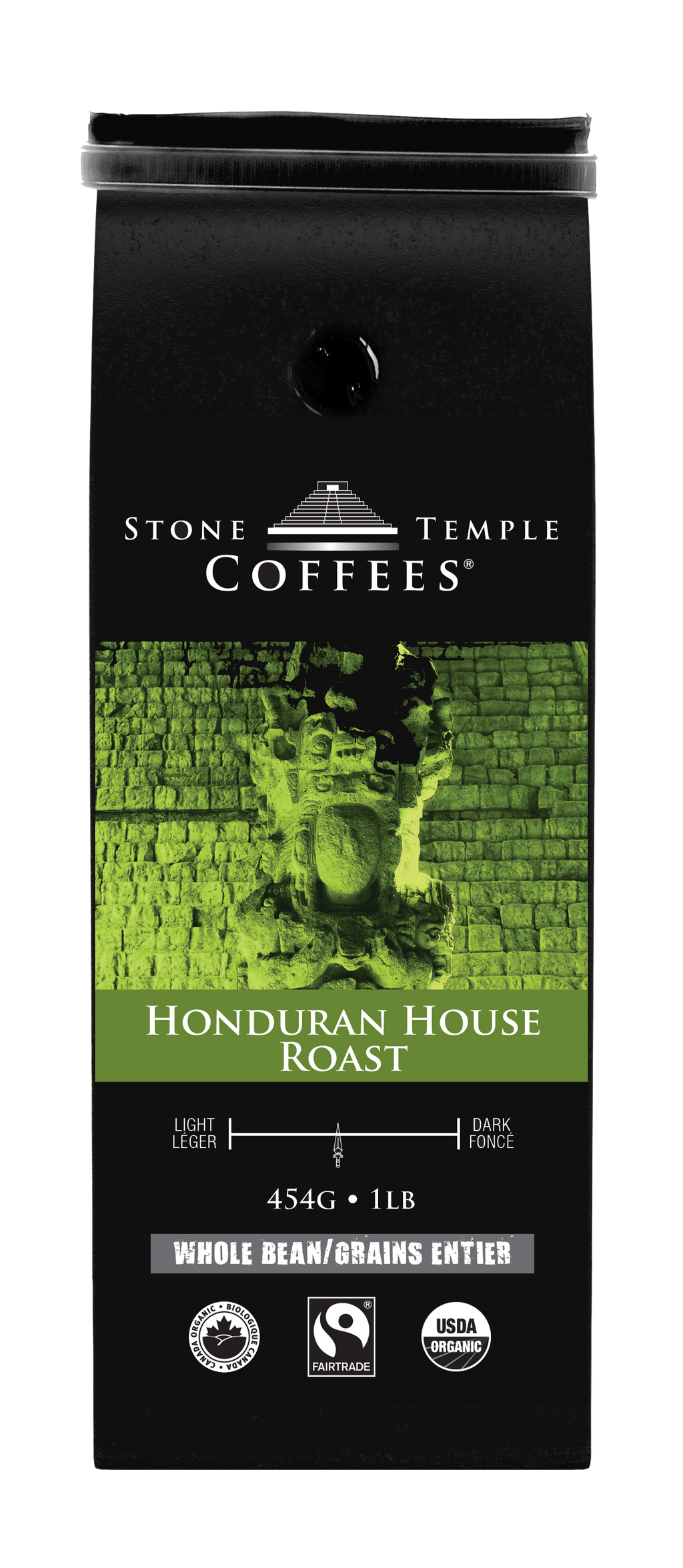 Honduran House Roast - Whole Bean, Medium Roast, Certified Organic OCIA/ Fairtrade Coffee 1lb/454g