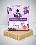 Savon en barre de suif et de soie à la lavande