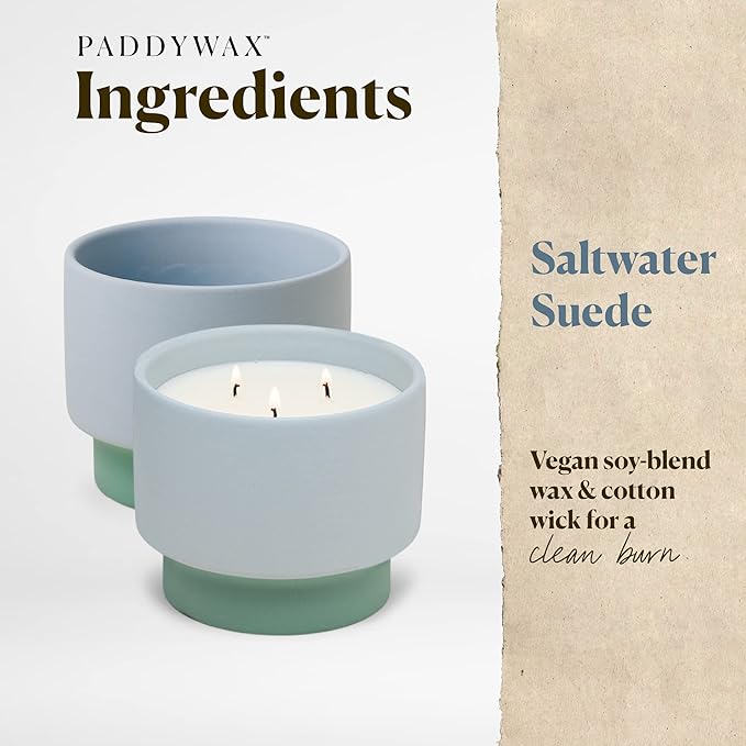 Bougie Color Block 45 cl - Suède Salé par Paddywax