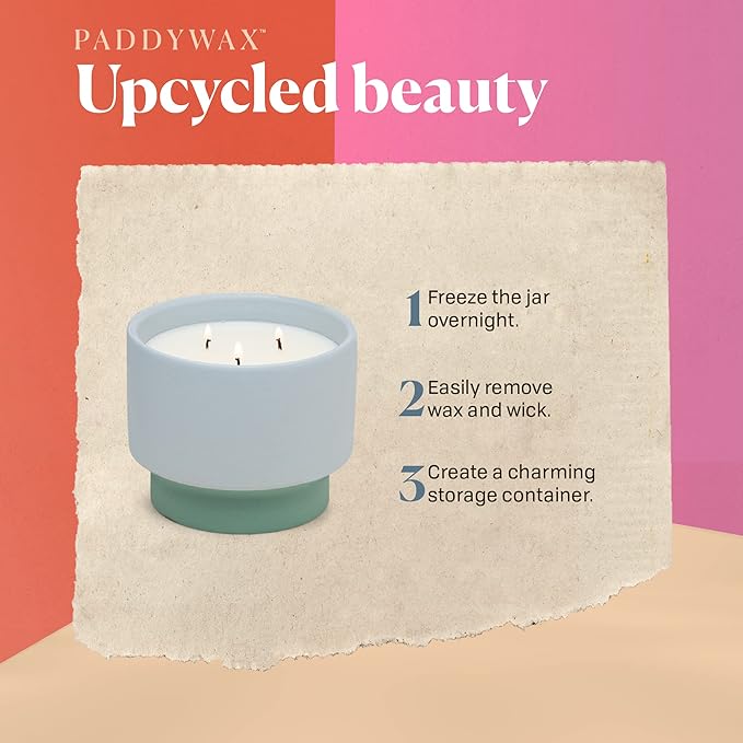 Bougie Color Block 45 cl - Suède Salé par Paddywax