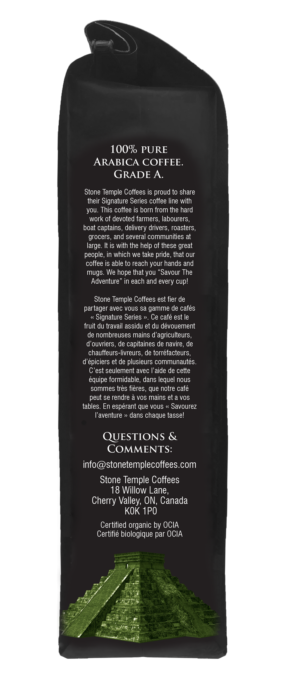 Honduran House Roast - Whole Bean, Medium Roast, Certified Organic OCIA/ Fairtrade Coffee 1lb/454g