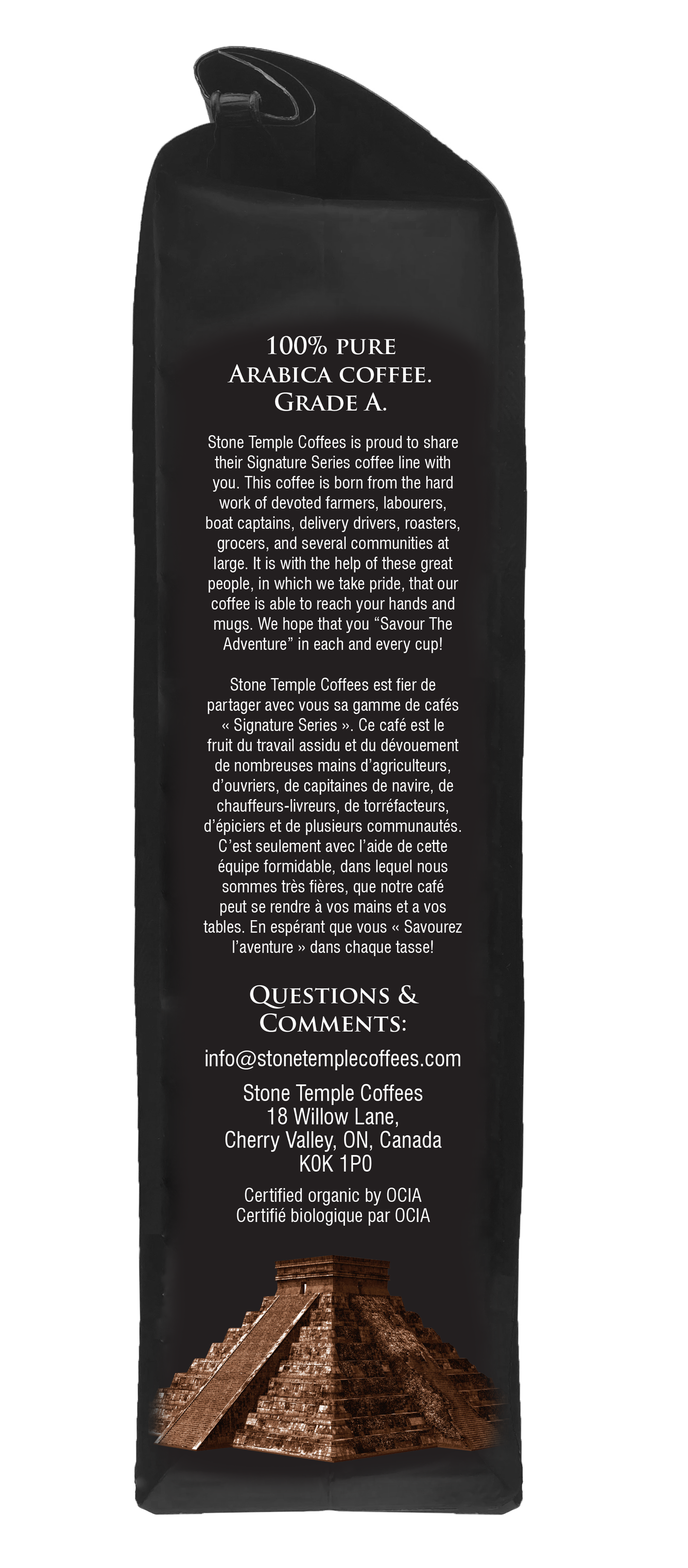 Mocha Java - Ground, Medium Roast, Certified Organic OCIA/ Fairtrade Coffee 1lb/454g