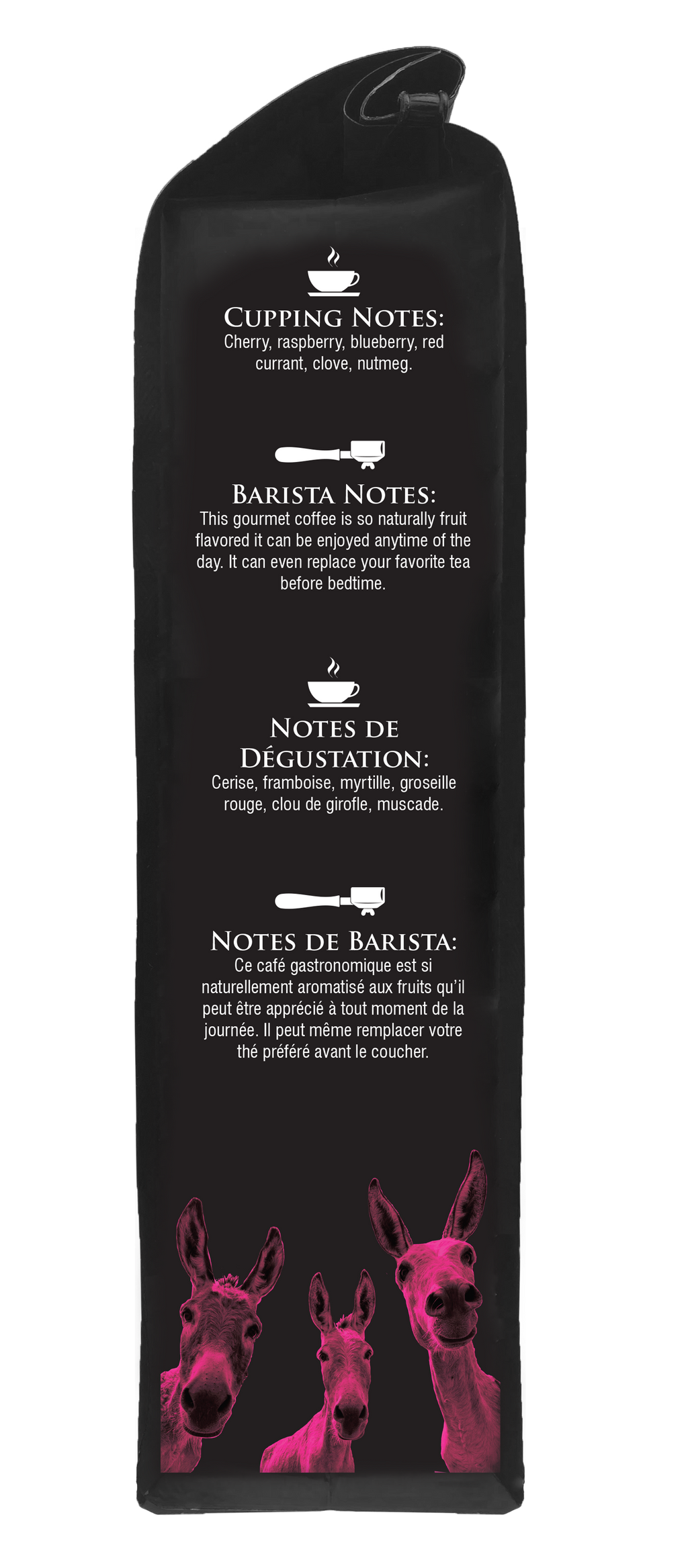 Pink Donkey Decaf - Ground, Medium Roast, Certified Organic OCIA/ Fairtrade Coffee 1lb/454g