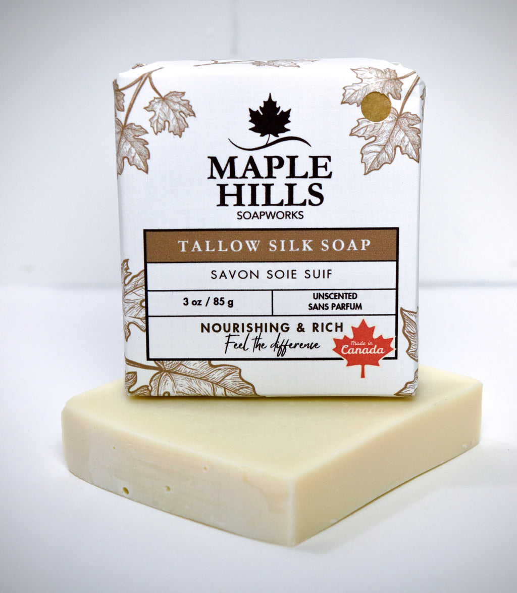 Savon Solide au Suif et à la Soie sans Parfum